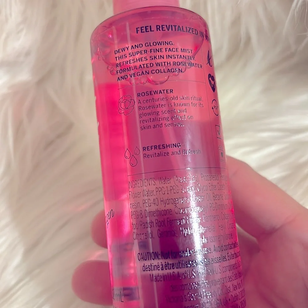 VS PINK rose water + Collagen Face Mist NEW! Victoria’s Secret Skincare Spray